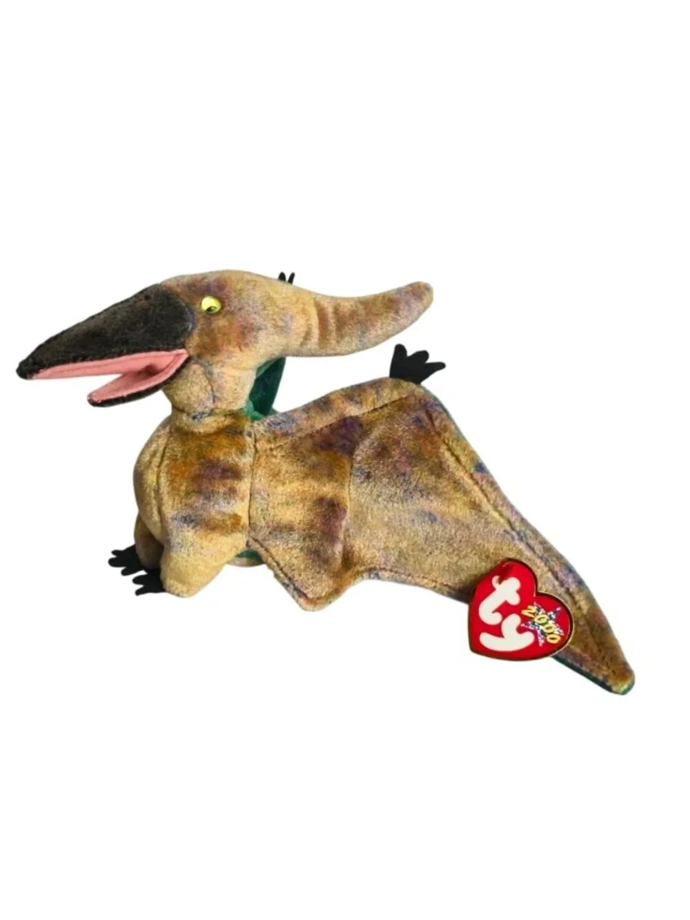 Ty Beanie Baby Swoop The Pterodactyl 2000 Plush MWMT Dinosaur Retired DOB 02-24
